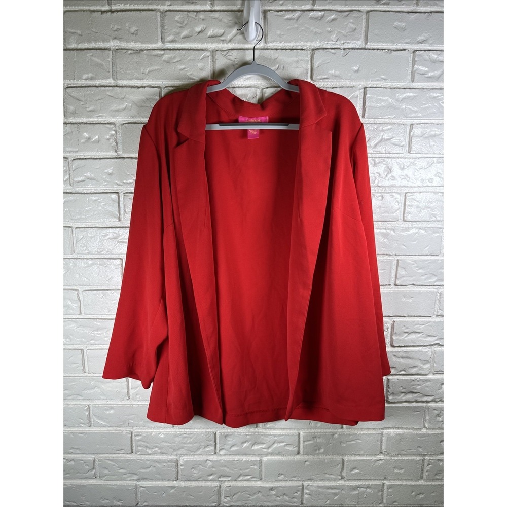 Catherine 1X Red Long Sleeve Open Jacket Emily Gilmore Vibes